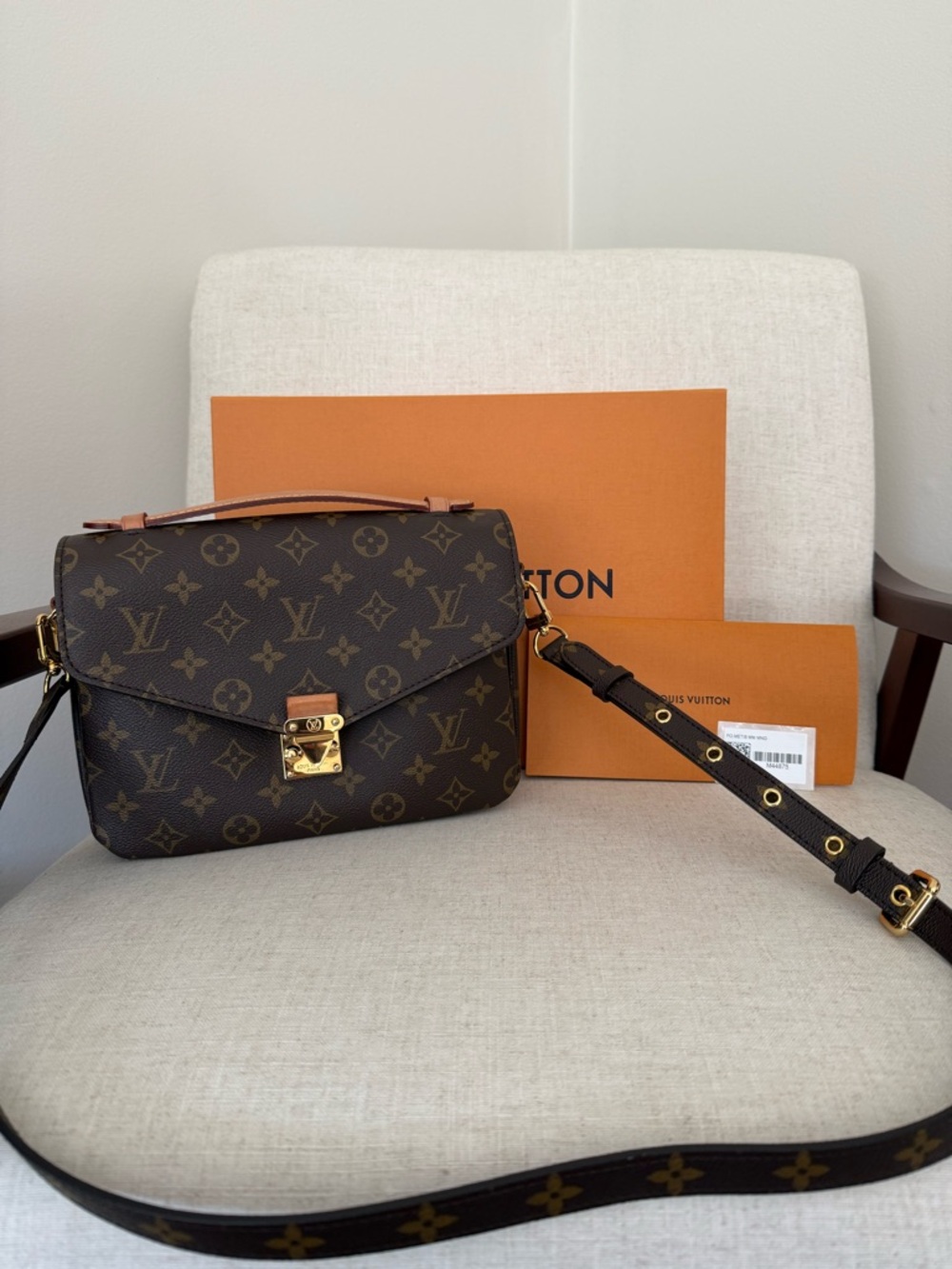 Louis Vuitton Monogram Canvas Crossbody in Brown with Gold Hardware